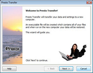 Presto Transfer Outlook screenshot